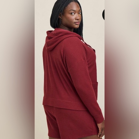 Torrid Super Soft Plush Waffle Hooded
Button Front Lounge Cardigan Large NWT - Picture 3 of 14